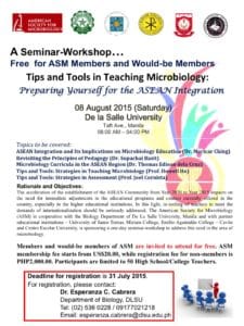 ASM Sponsored Seminar-Workshop on Microbiology Teaching