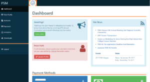 psm dashboard screenshot